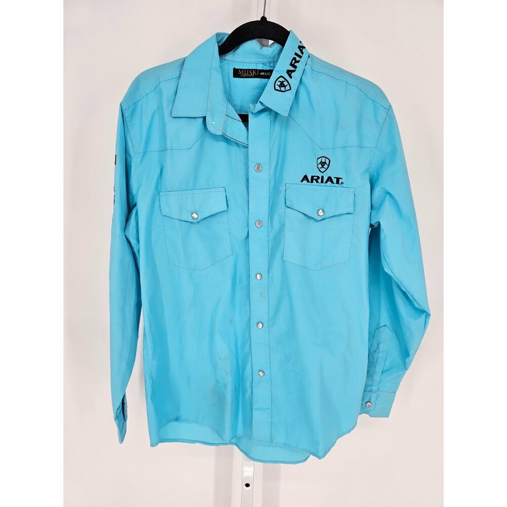 Ariat Men's Long Sleeve Button-Up Shirt - Turquoise
